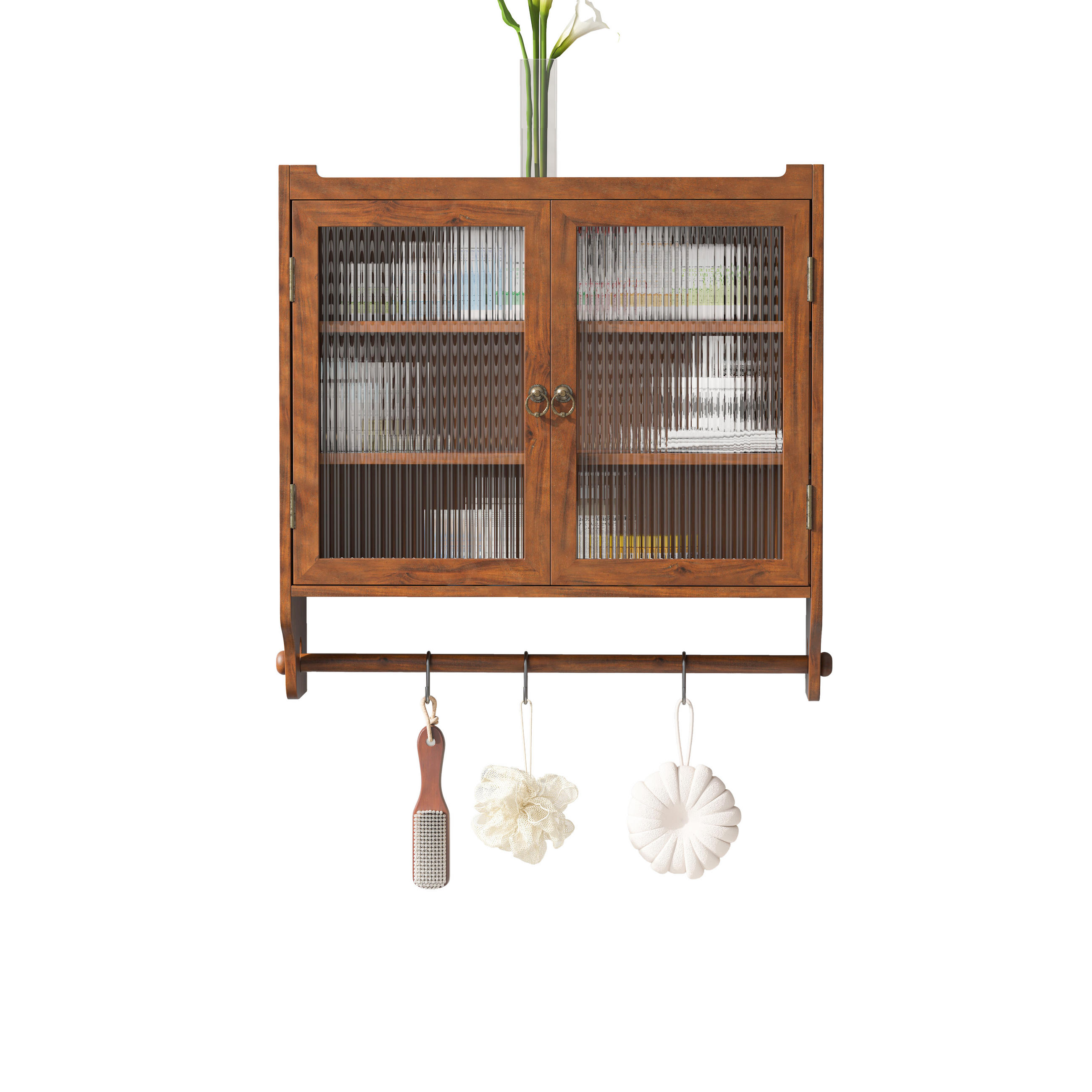 WANDSCHRANK Braun 63/18/60 cm - Braun, Glas (63/60/18cm) - PANGIVO