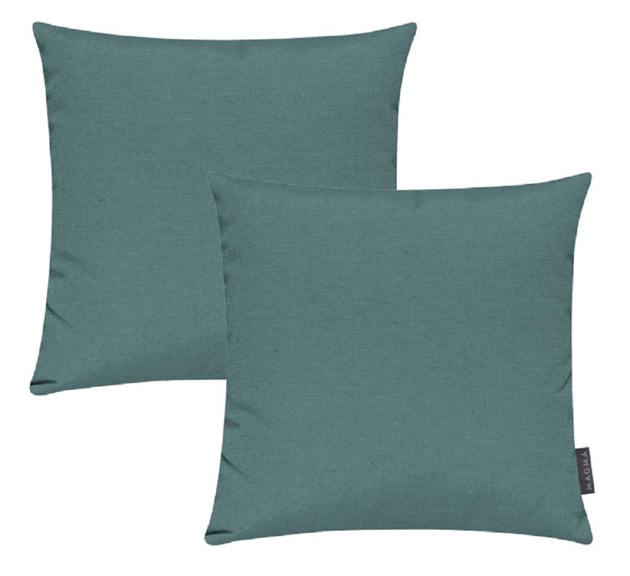 KISSENHÜLLE 2er Set Fino uni 50/50 cm - Petrol, Textil (50/50cm) - Magma Heimtexx