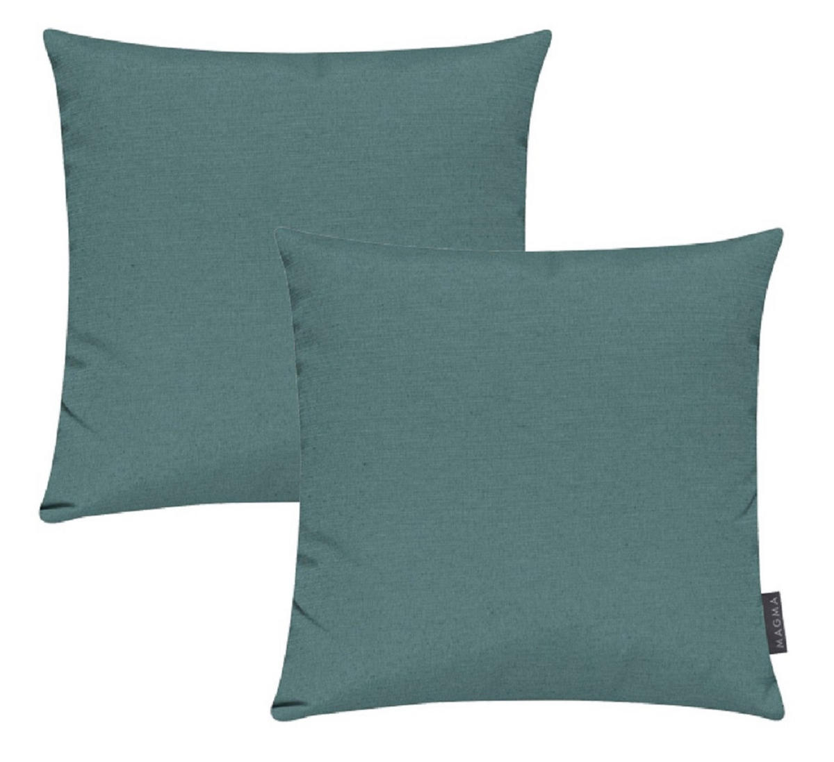 KISSENHÜLLE 2er Set Fino uni 40/40 cm - Petrol, Textil (40/40cm) - Magma Heimtexx
