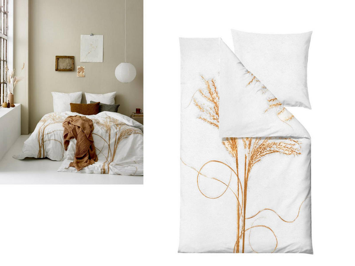 BETTWÄSCHE Botanicals weiß 135/200 cm Bio-Baumwolle - Weiß, Textil (135/200cm) - Södahl