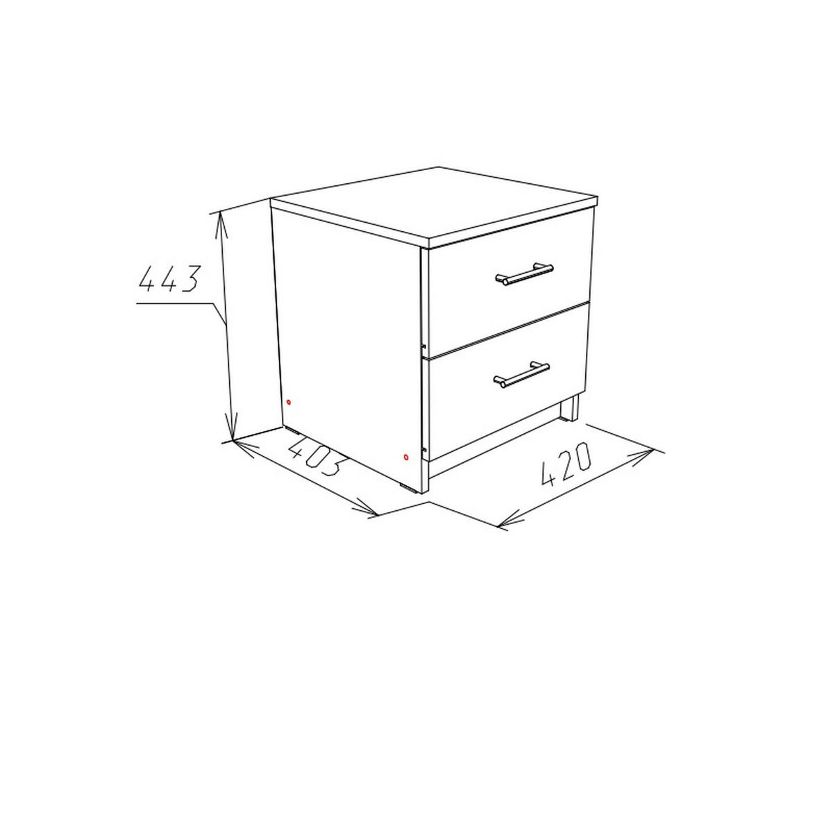 NACHTTISCH Sonoma Eiche 42/44/40 - Sonoma Eiche, Holzwerkstoff (42/44/40cm) - RAUMHIRSCH FURNITURE