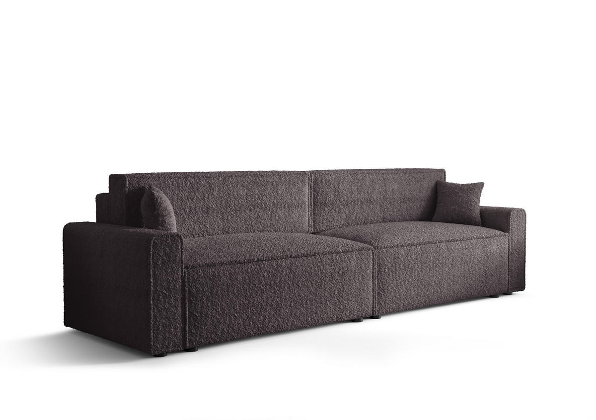 DOPPELSOFA Mira mit Schlaffunktion - Graubraun/Braun, Textil (292/90/85cm) - SIMKAM Furniture