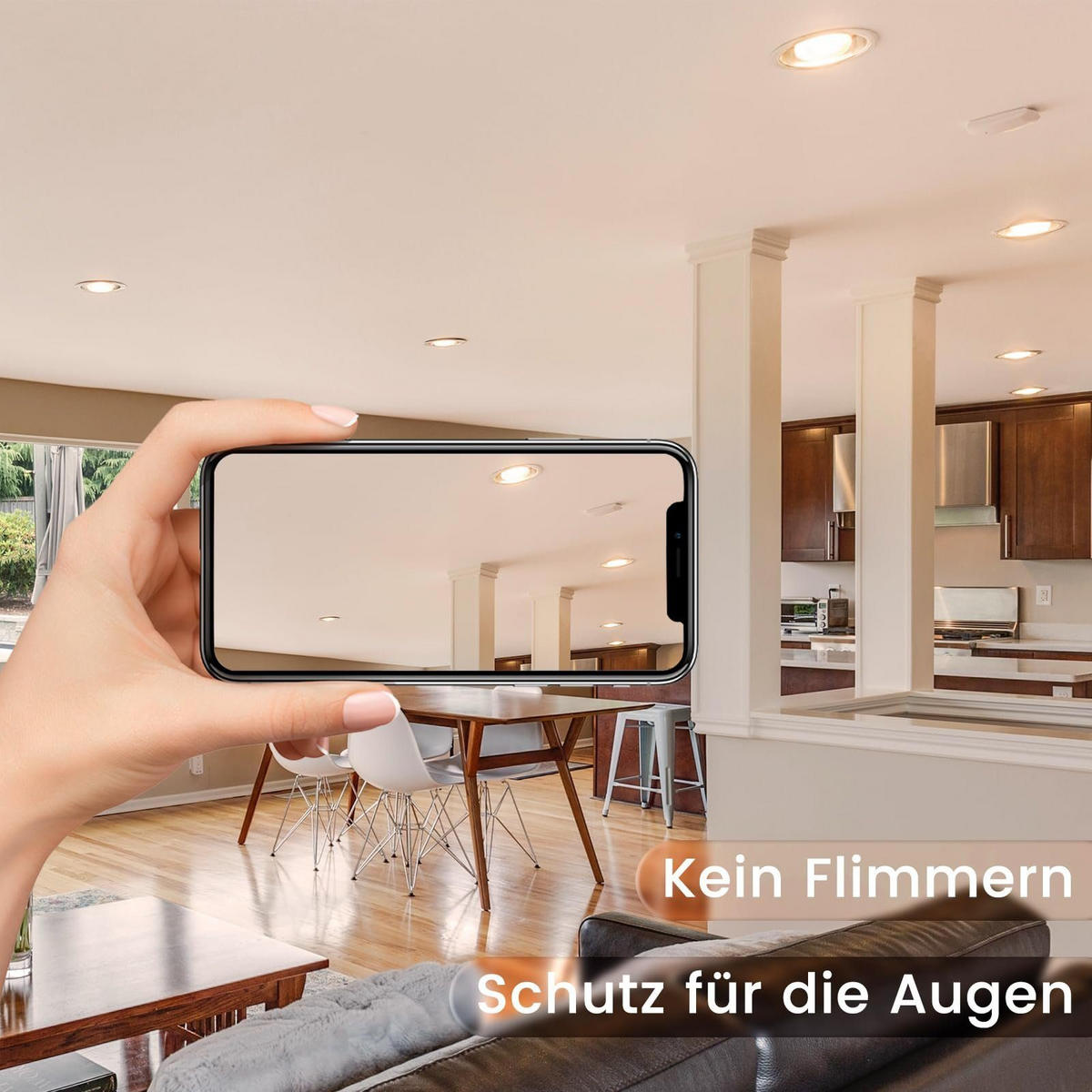 LEUCHTMITTEL Electrisandre 5/5/5.5 cm - Weiß, Glas (5/5.5cm) - ZMH