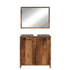 BADMÖBEL-SET Kiko Eiche rustikal 2 Teile - Wildeiche, Holzwerkstoff (58/60/33cm) - Vicco