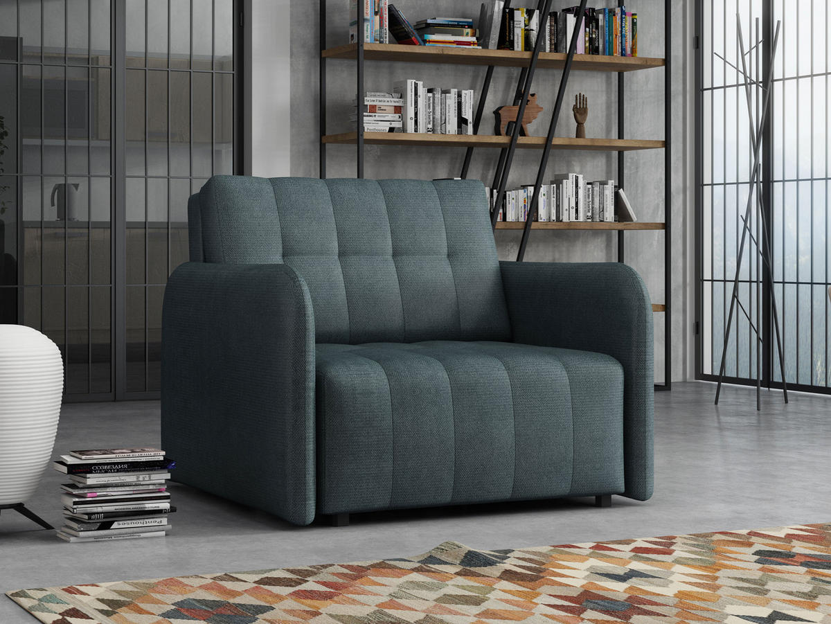 SCHLAFSOFA Viva Grand I - Blaugrau/Schwarz, Holz/Kunststoff (98/85/95cm) - MIRJAN24