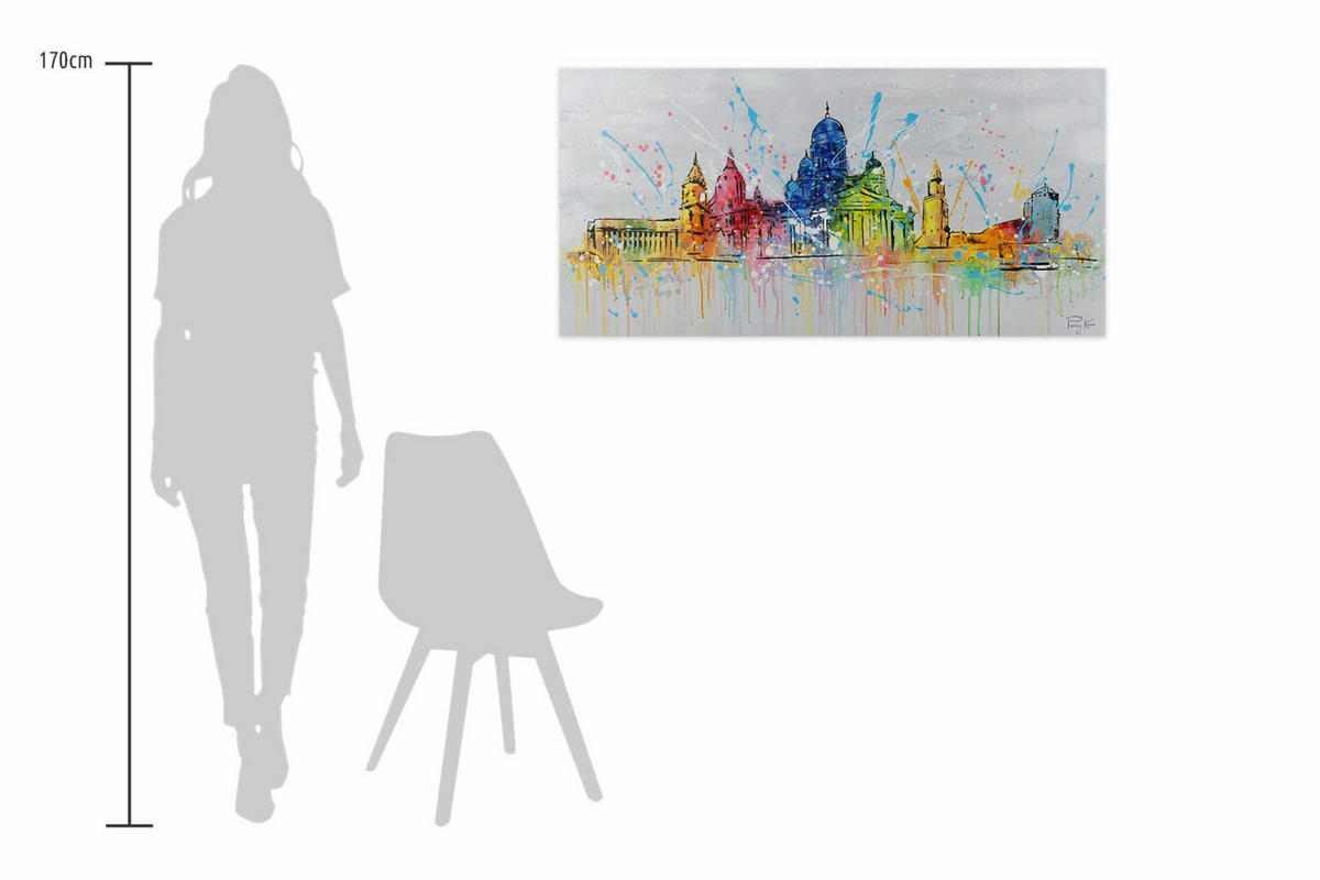 ACRYLBILD HANDGEMALT 120/60 cm - Multicolor, Holz/Textil (120/60cm) - KUNSTLOFT