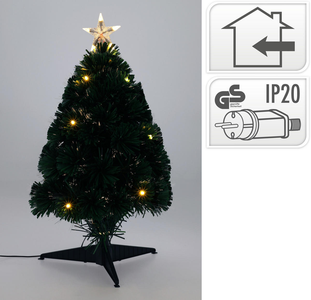 WEIHNACHTSBAUM Lichtfaser 60 cm - Grün, Kunststoff (28/60cm) - Home Styling Collection