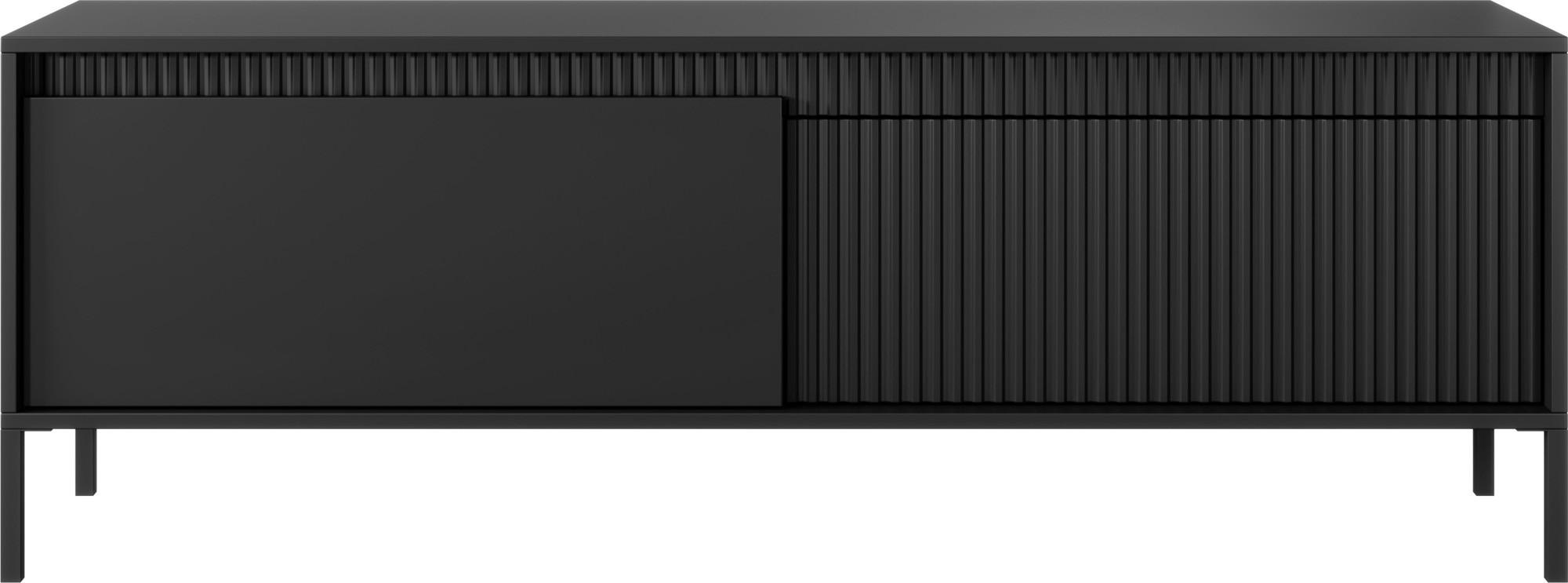 TV-LOWBOARD Cindy 154/53/40 cm - Schwarz, Holzwerkstoff/Metall (153.5/53.4/39.5cm) - WFL GROUP