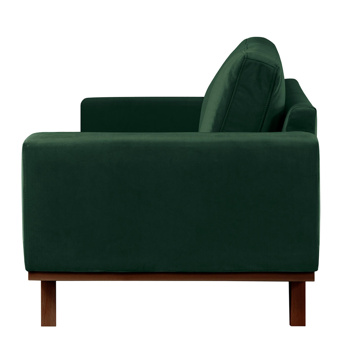 SESSEL - Buchefarben/Grün, Buchenholz/Textil (122/81/88cm) - home24