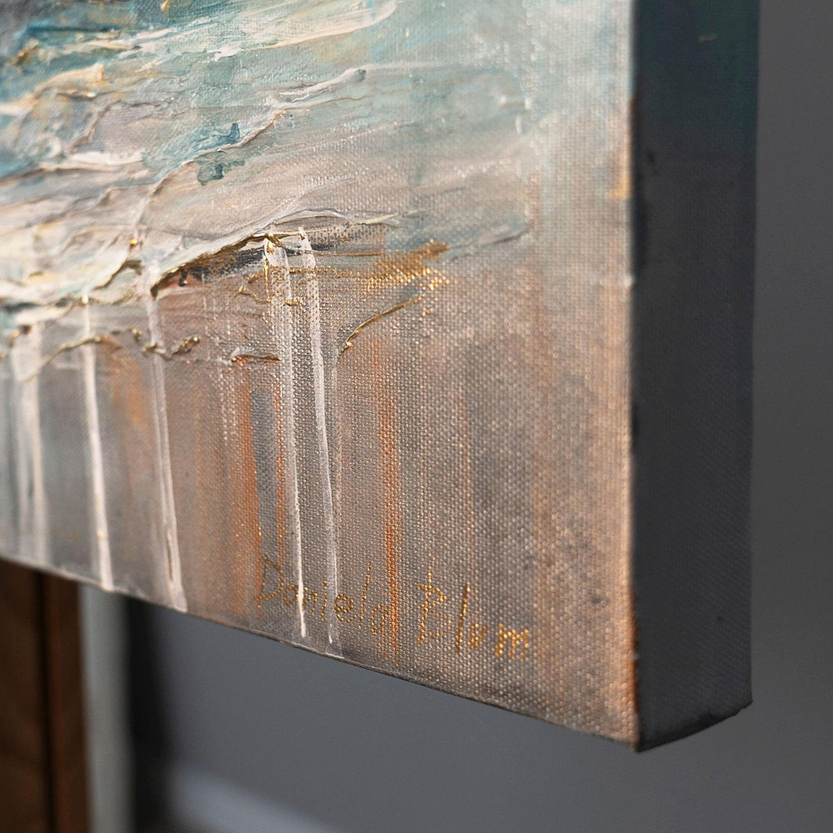 GEMÄLDE Sonnenaufgang am Meer auf Keilrahmen 115x50 cm - Multicolor, Holz (115/50cm) - YS-art gallery