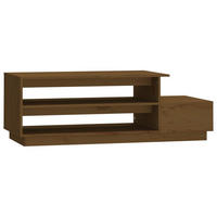 COUCHTISCH Honigbraun 120x50x40,5 cm Massivholz Kiefer - Braun, Holz (120/50/40.5cm) - furnicato