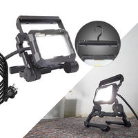 LED-ARBEITSSTRAHLER - 20W mit 2200 Lumen, IP65 spritzwassergeschützt und stabilem Standfuß, 3m Zuleitungskabel - Schwarz, Metall (6/16.4/17.7cm) - Northpoint