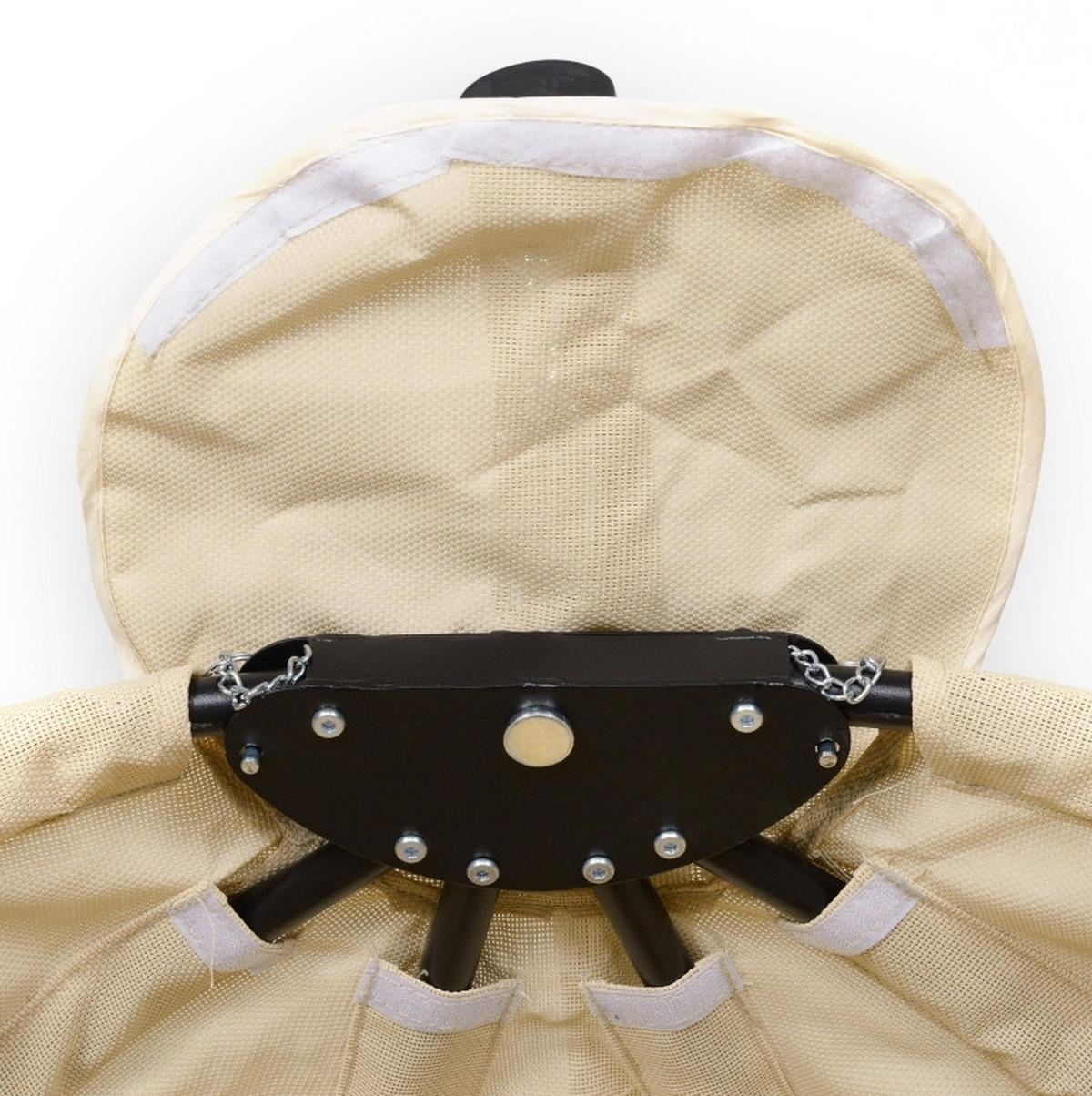 HÄNGESESSEL aus Metall 125x95x170 cm Beige mit weichem Kissen - Beige, Metall (95/170/125cm) - Modfu