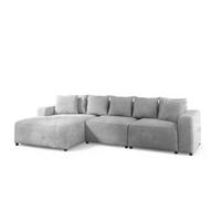 ECKSOFA Megan In Poso - Hellgrau, Holzwerkstoff/Textil (331/165cm) - Fun Möbel