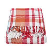 ÜBERWURF Falun 255/360 cm, Schottenkaro, 100% Baumwolle - Rot, Textil (255/360cm) - Homescapes