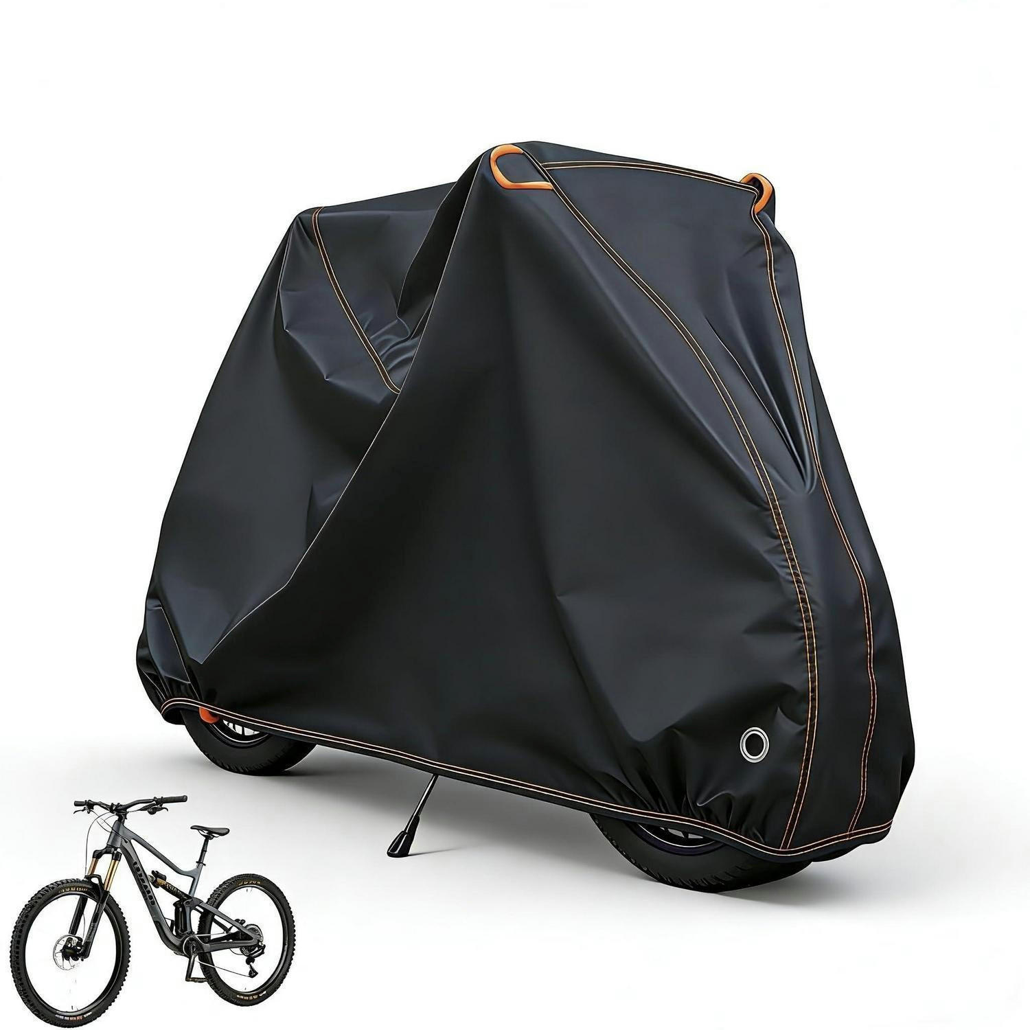 FAHRRADABDECKUNG 200 x 110 x 70 cm 500D Oxford-Gewebe - Schwarz, Textil (110/70/200cm)