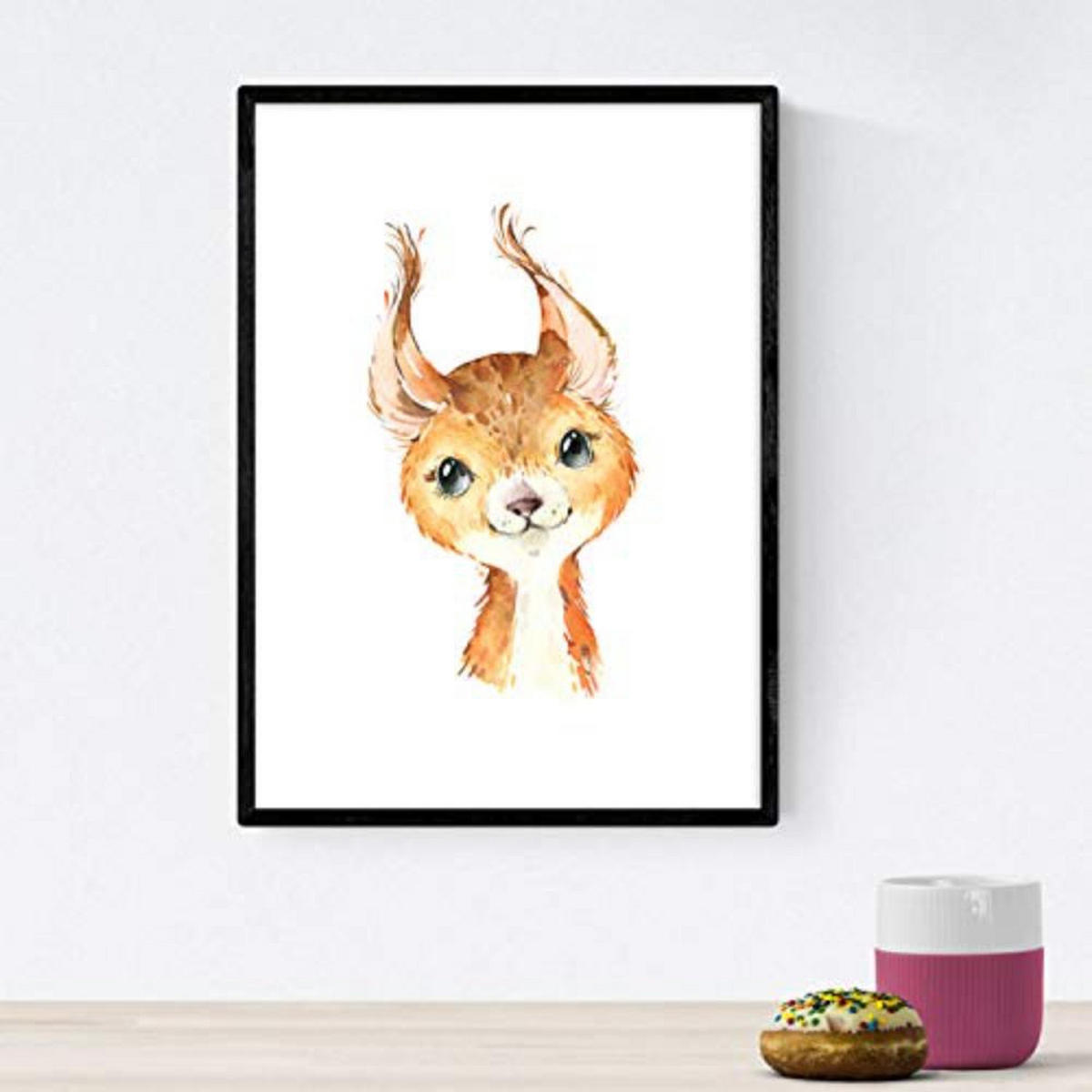 POSTER Set mit 4 Karte Zebra Pferd und Hirsch A4 Rahmenlos - Klar, Papier (29.7/3cm) - Nacnic