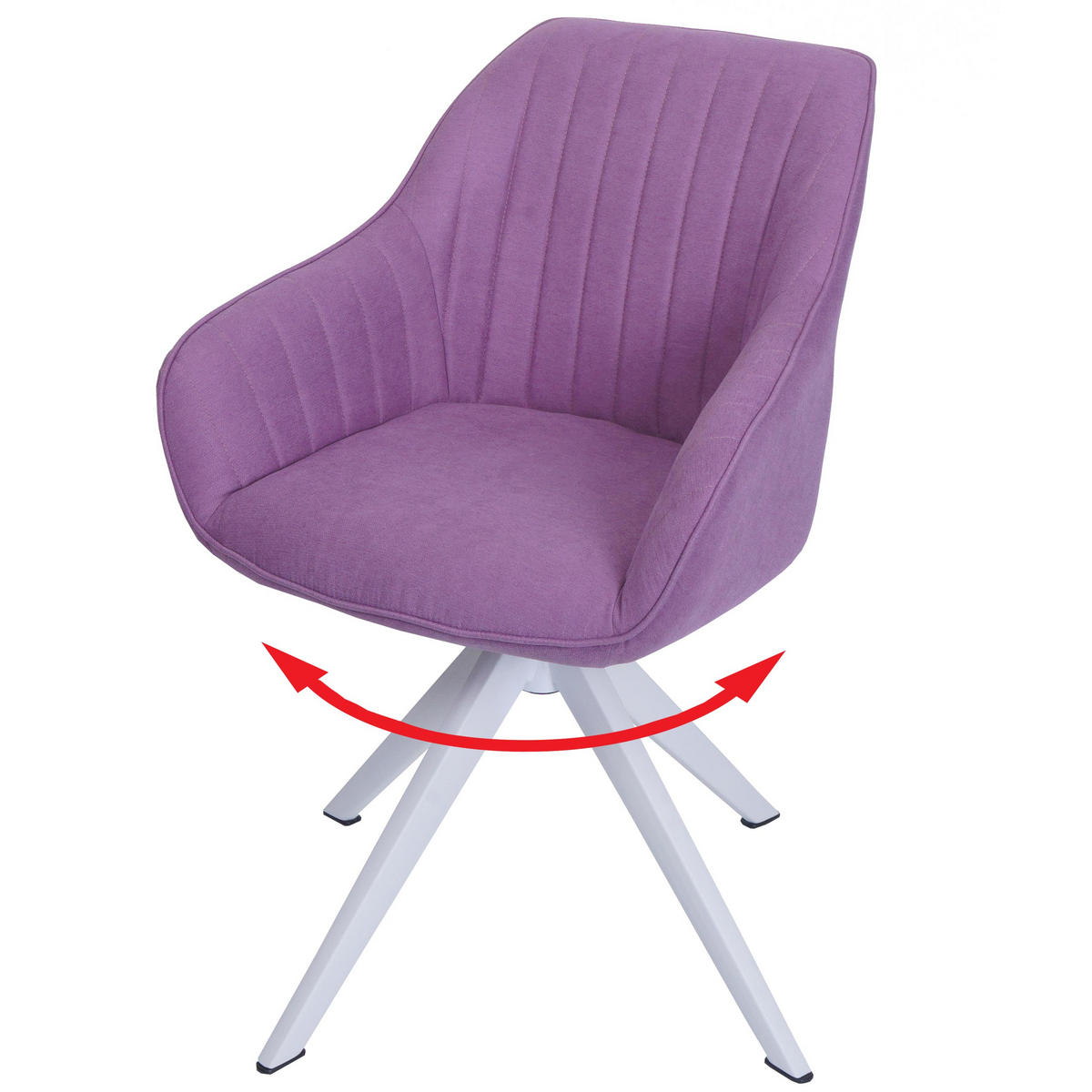 ESSZIMMERSTUHL Lila - Lila, Textil (55/84/60cm) - MCW