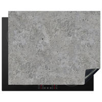 HERDABDECKPLATTE Beton - Schiefer - Grau - Struktur aus Beton Herdabdeckung Induktionsfeld 65x52 cm - Hellgrau, Kunststoff (65/52/0.2cm) - MuchoWow
