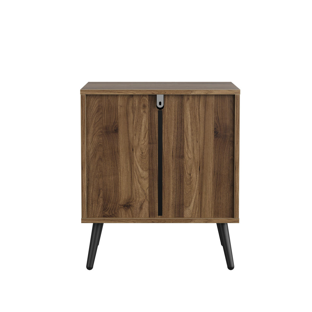 NACHTTISCH 45/40/53 cm walnussfarben aus MDF mit 2 Schubladen - Braun, Holzwerkstoff (40/53/45cm) - OKWISH