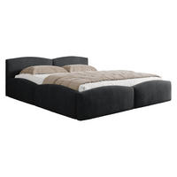 POLSTERBETT Mirala - Eichefarben/Dunkelgrau, Holz/Textil (140/200cm) - MIRJAN24