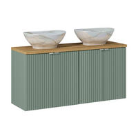 DVOJUMYVADLO 120cm Jade Zelená a dřevo - zelená barva, kompozitní dřevo (120/57/40cm) - Petits-meubles
