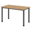 SCHREIBTISCH Serie-H (Mini) 67,2/120/74 cm in Wildeiche/Graphitfarben - Wildeiche/Graphitfarben, Holzwerkstoff (67.2/120/74cm) - bümö