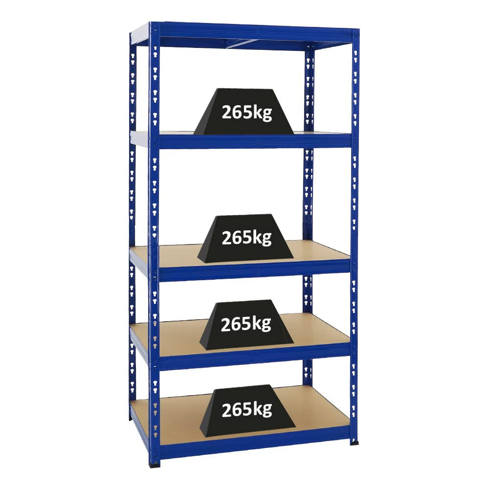 SCHWERLASTREGAL Tiger 180x90x60 cm Fachlast 265 kg Blau - Blau, Metall (90/180/60cm) - PROREGAL