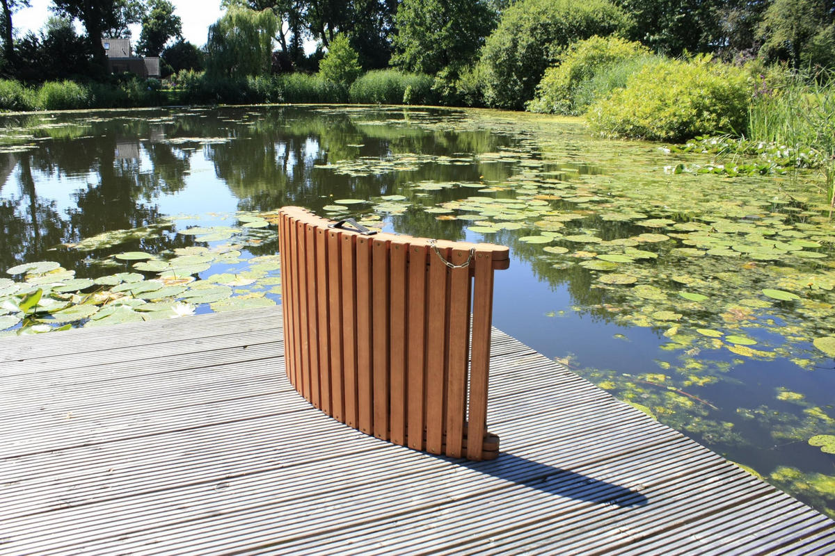 SONNENLIEGE Georg Faltbar mit Auflage Eukalyptus Gartenliege - Naturfarben, Holz (55/56/186cm) - DELUKE