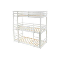 ETAGENBETT 3 Personen - Kiefernholz - 3 x 90 x 200 cm - Weiß - VAGAR - Weiß, Holz (101/208cm) - Vente-Unique