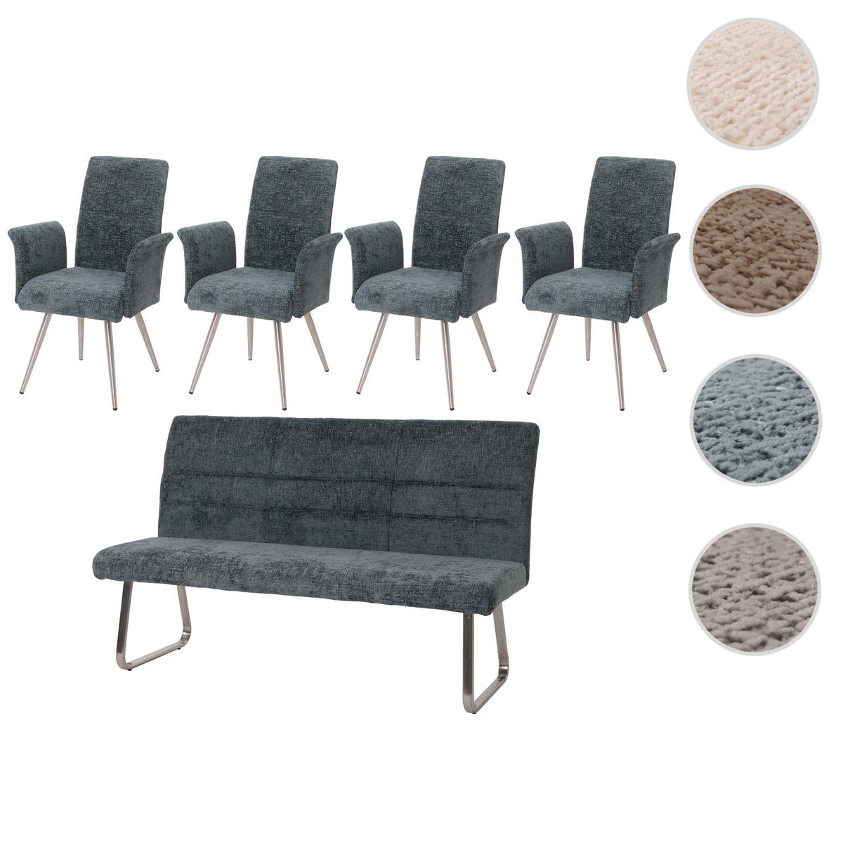 JÍDELNÍ SADA Modrá sada 5 kusů - modrá, textil (180/99/65cm) - MCW