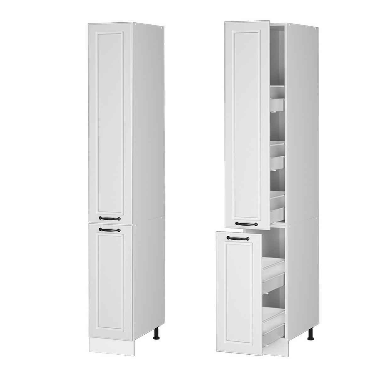 APOTHEKERSCHRANK R-Line Weiß 30 cm - Creme/Weiß, Holzwerkstoff (30/206.8/57.2cm) - Vicco
