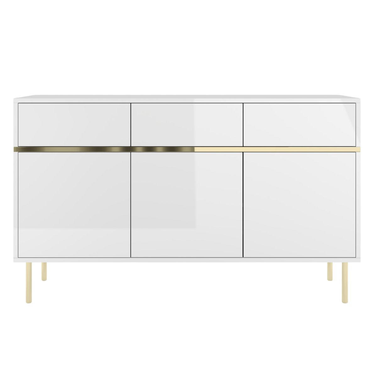Dancan SIDEBOARD Marika WeiB Gold Hochglanz