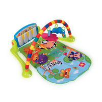 SPIELBOGEN Piano blau 82 x 77 cm, Musik, 4 Spielfiguren, Spiegel, ab Geburt, 100% Polyester - Blau, Textil (77/44/82cm) - Lorelli