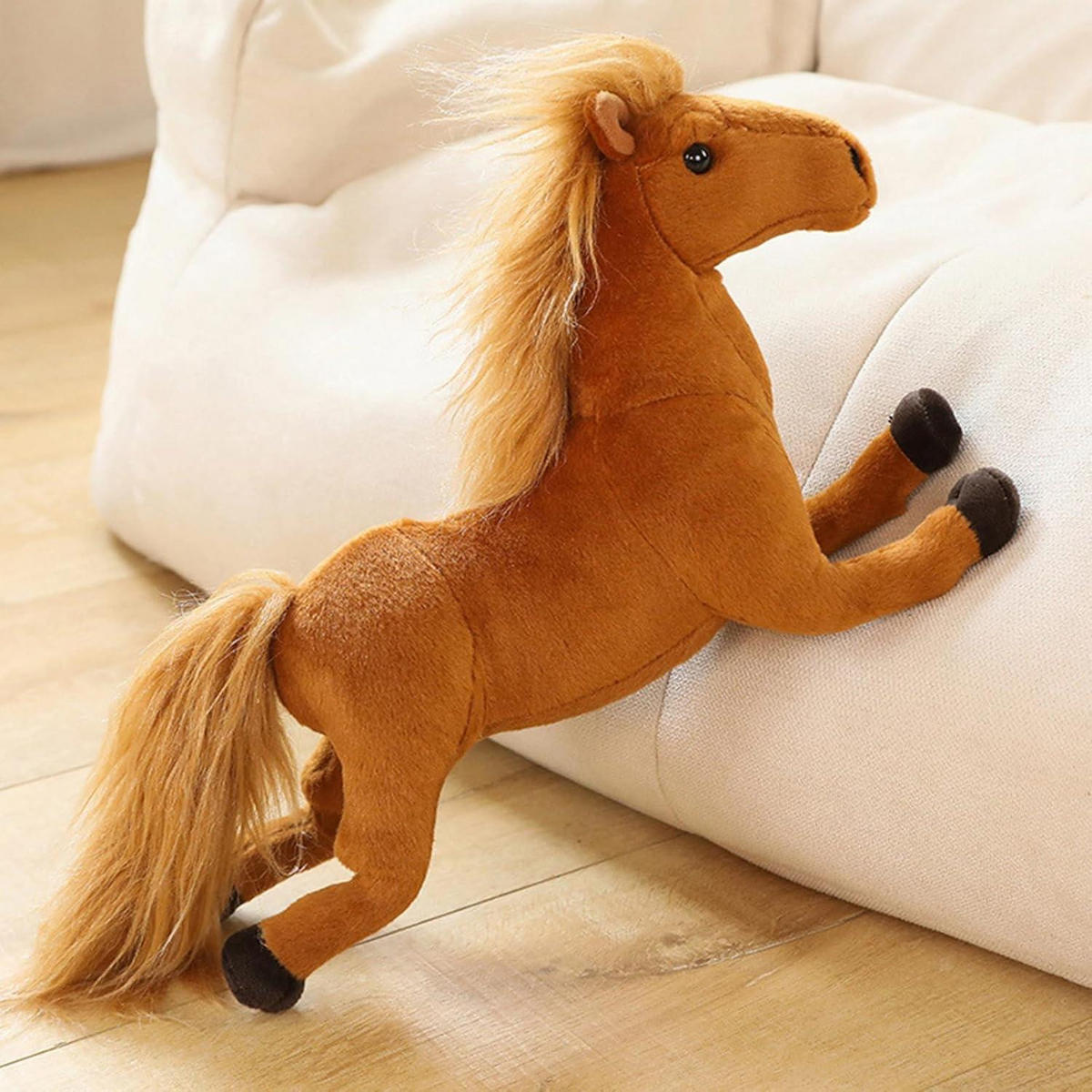 PLÜSCHTIER Pferd 32 cm stehend braun - Braun, Textil (8/26cm)