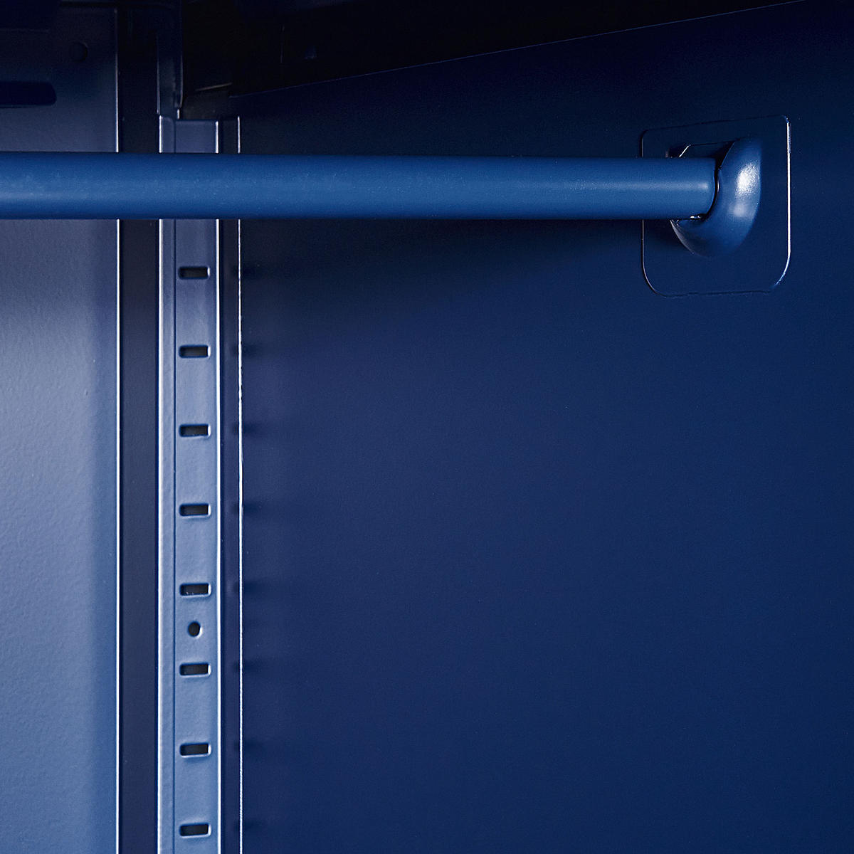 GARDEROBENSCHRANKSTAHL blau 4 Fächer Varna - Blau, Metall (76/171/50cm) - Beliani