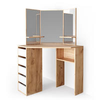 ECKSCHMINKTISCH Arielle Goldkraft Eiche 110 cm - Honigeiche, Holzwerkstoff (110/141.5/54cm) - Vicco