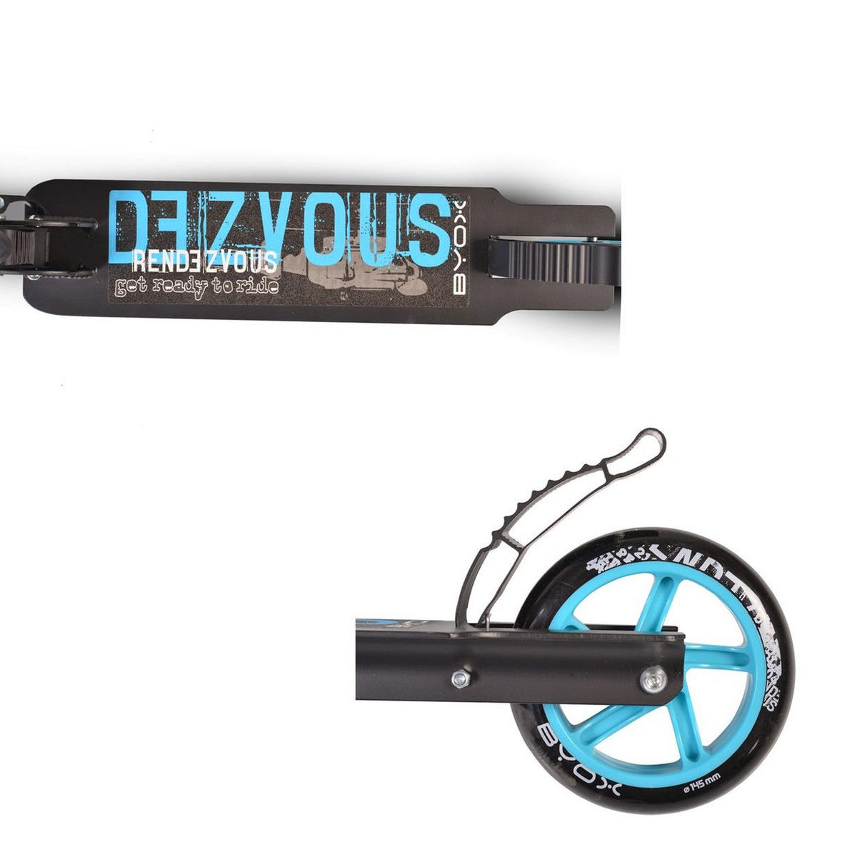 KINDERROLLER Rendevous blau Höhe einstellbar, klappbar, PU-Räder, ABEC-7 - Blau, Metall (90/31.5/74cm)