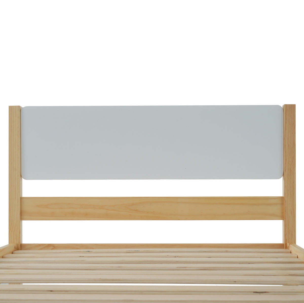 RÁMOVÁ posteľ, 90/200 cm biele/prírodné - prírodná farba, drevo (90/200cm) - BEAOK