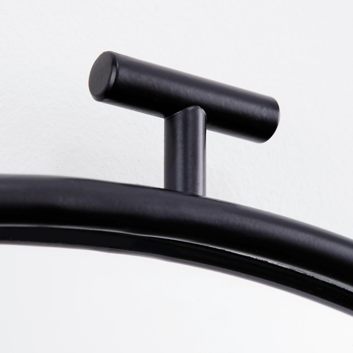 SPIEGEL Meo Ø 60 cm Schwarz - Schwarz, Metall (60/63/2cm)