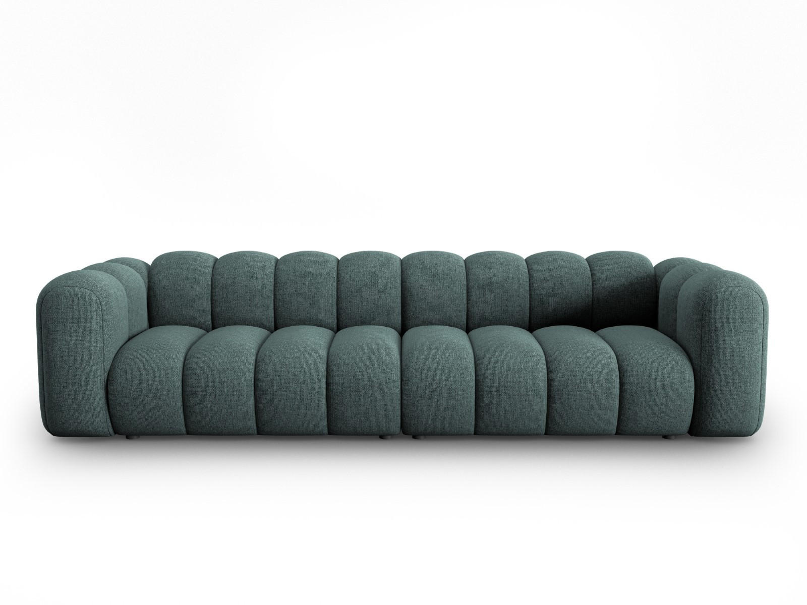 SOFA modular Lupine aus Chenille-Stoff petrol 4 Sitzplätze - Petrol, Textil (95/70/290cm) - Micadoni