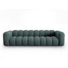 SOFA modular Lupine aus Chenille-Stoff petrol 4 Sitzplätze - Petrol, Textil (95/70/290cm) - Micadoni