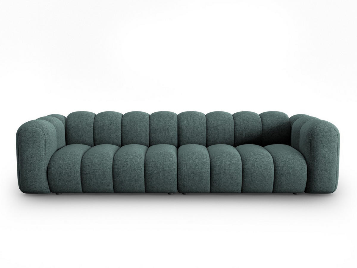 SOFA modular Lupine aus Chenille-Stoff petrol 4 Sitzplätze - Petrol, Textil (95/70/290cm) - Micadoni