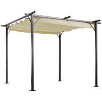 PERGOLA Wasserdicht UV-Schutz Beige - Beige, Kunststoff/Metall (300/230/300cm) - Outsunny