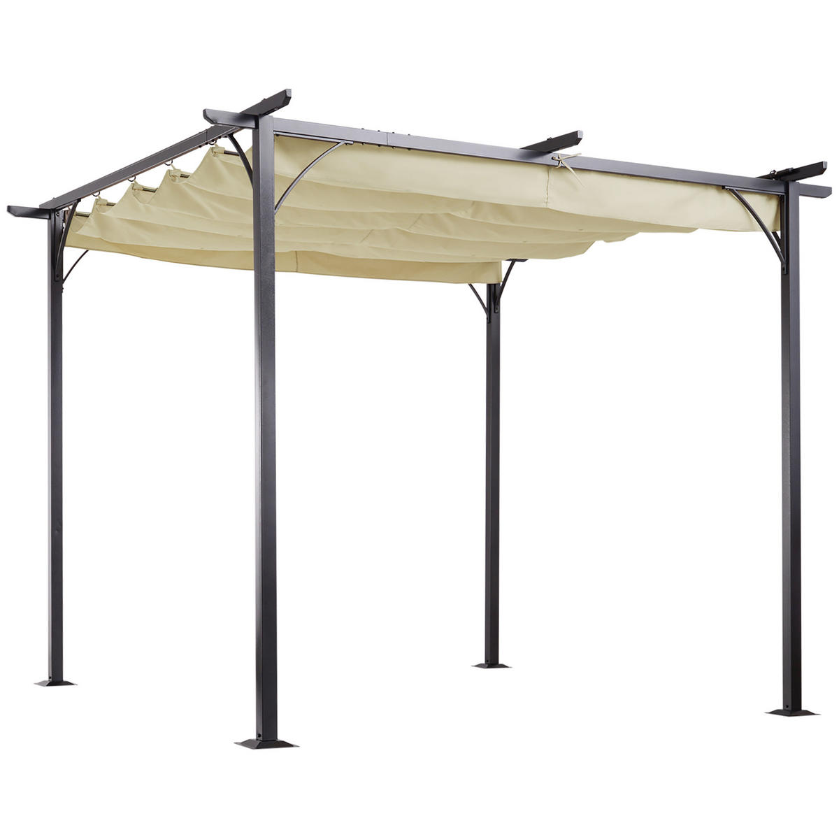 PERGOLA Wasserdicht UV-Schutz Beige - Beige, Kunststoff/Metall (300/230/300cm) - Outsunny