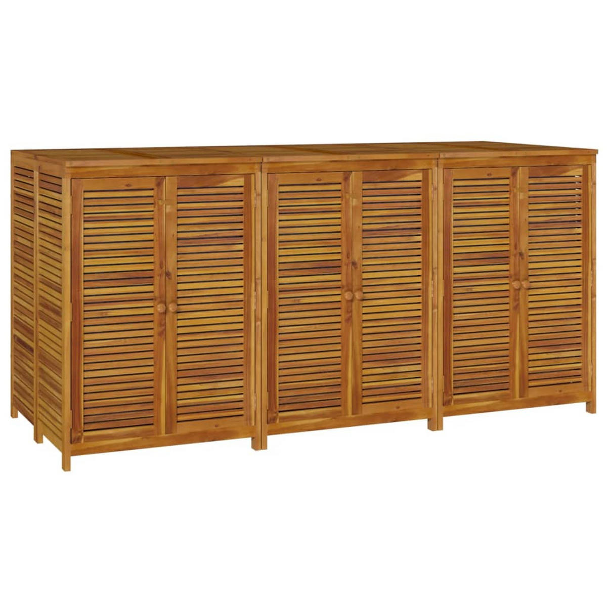 GARTENBOX 210x87x104 cm Massivholz Akazie - Braun, Holz (210/104/87cm) - furnicato