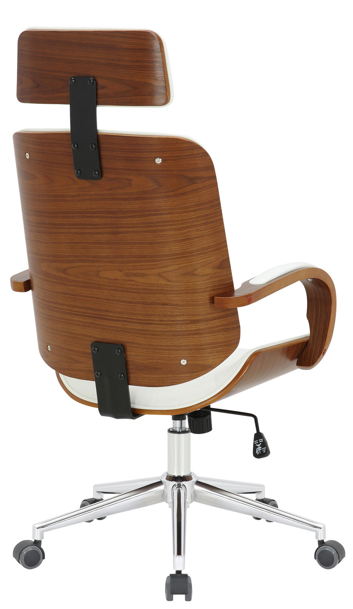 BÜROSTUHL Daytona, Walnuss/Weiß - Weiß, Textil/Metall (70/125/70cm) - TPFLiving