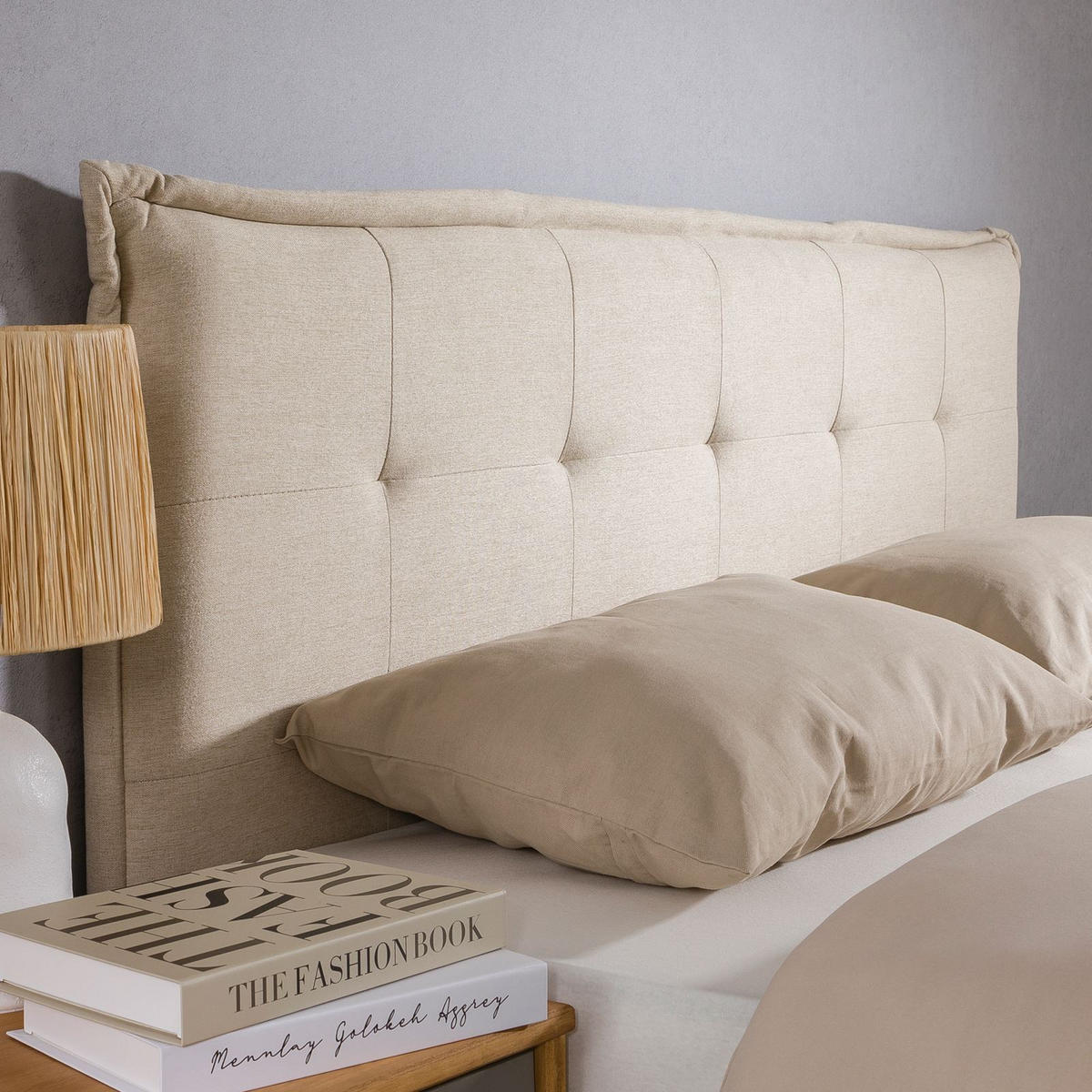 KOPFTEIL EBEYA 120X190 CM - Beige, Textil (121/99/7cm) - IDIMEX
