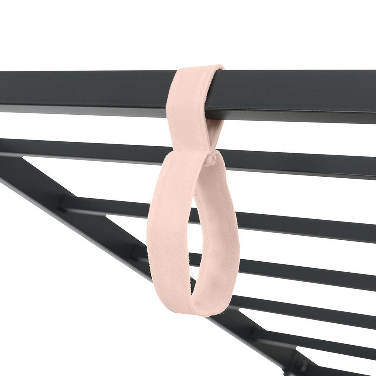 KINDERBETT 90x200 cm mit Metall-Lattenros in Rosa - Pink, Textil/Metall (90/200cm) - KOMHTOM