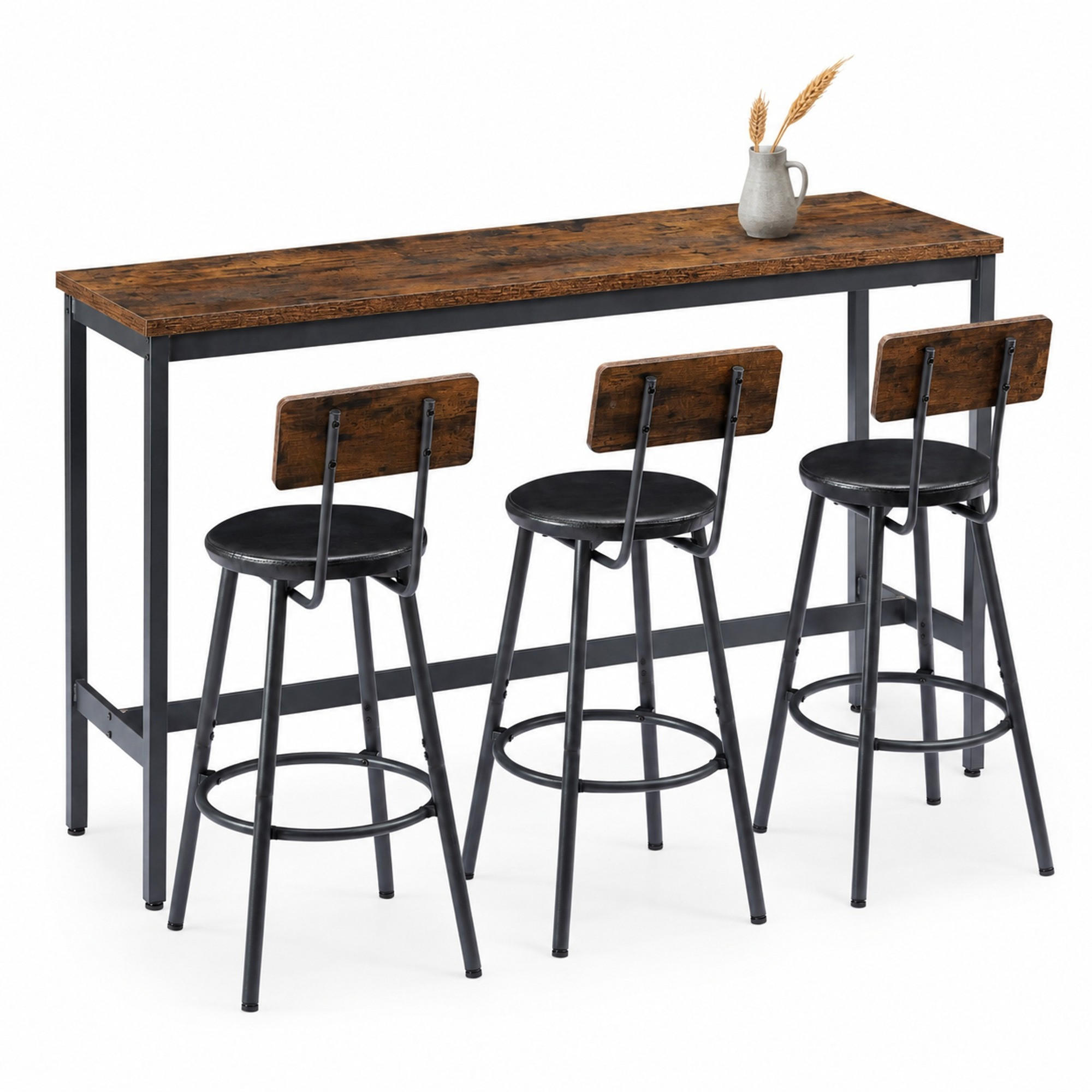 Meubliv Bartisch-Set Braun 40x94.5x160 cm